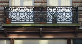 Chaussée de Louvain 332-334, Bruxelles Extension Est, balcon (© APEB, photo 2015).