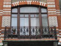 Josaphatstraat 269, Schaarbeek, eerste verdieping, rechtertravee, deurvenster (© APEB, foto 2013).