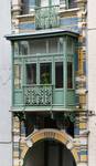 Lutherstraat 28, Brussel Uitbreiding Oost, erker (© APEB, foto 2016).