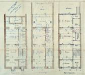 Avenue Louis Bertrand 43, Schaerbeek, plans des trois premiers niveaux, ACS/Urb. 176-43 (1906).
