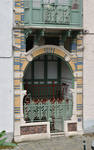 Lutherstraat 28, Brussel Uitbreiding Oost, ingangsportaal (© APEB, foto 2016).